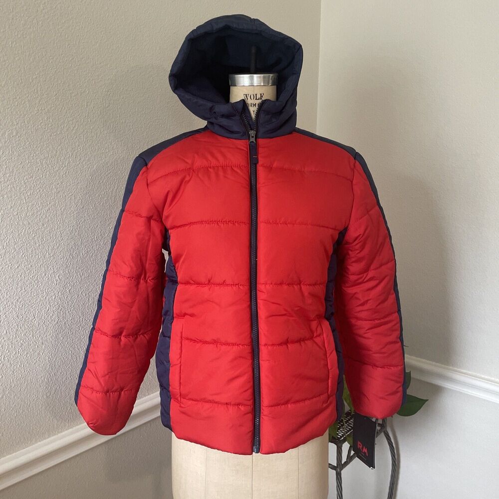 RM, youth red puffer jacket, size 14/16